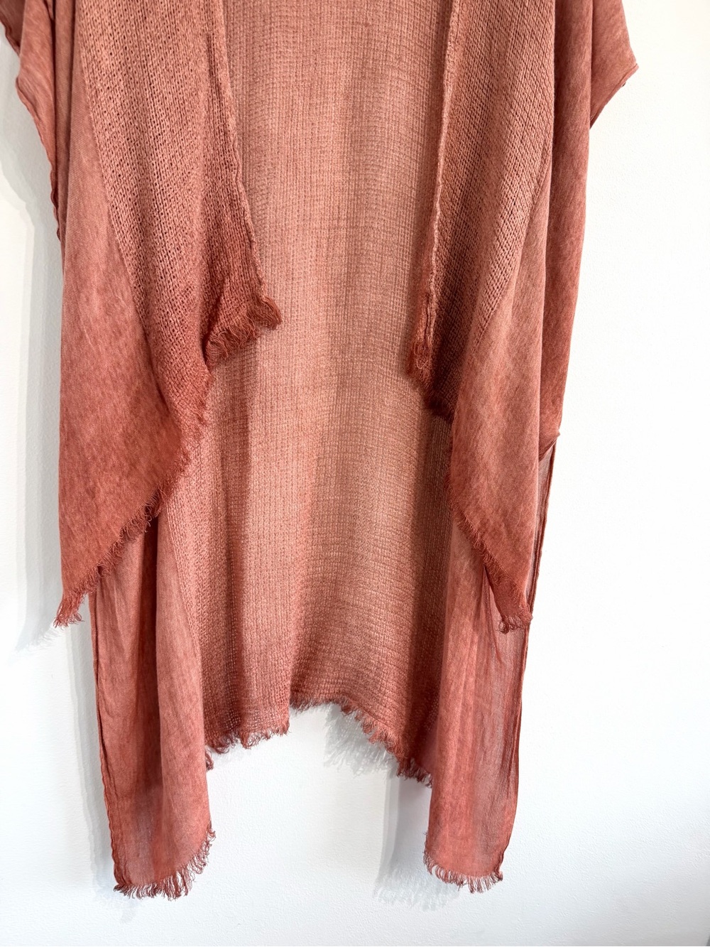 Free People Day Dream Washed Kimono Open-Weave Layering Cardigan terracotta - Picture 5 of 11